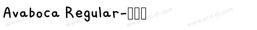 Avaboca Regular字体转换